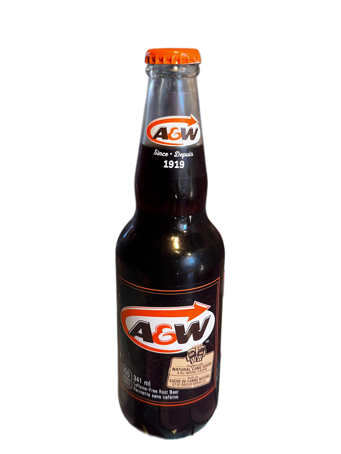 A&W Root Beer Glass Bottle
